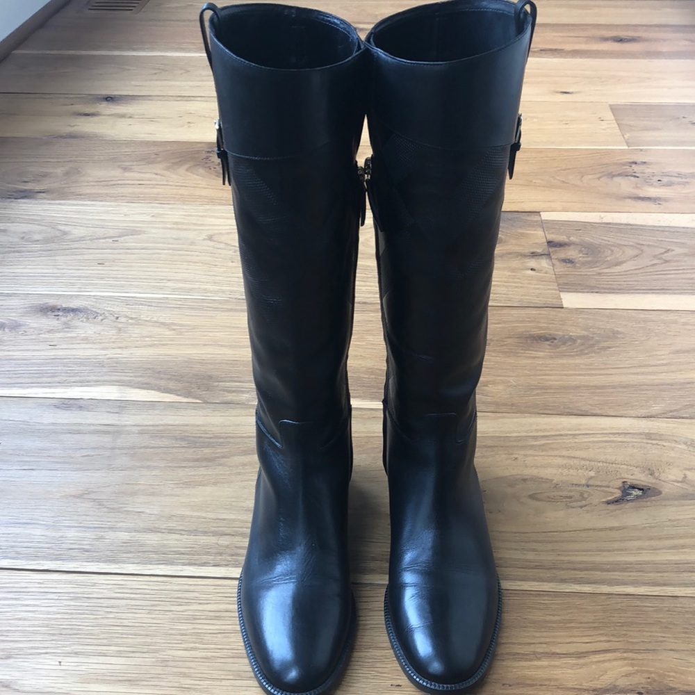 Burberry Knee High Leather Boots - Picture 7 of 8